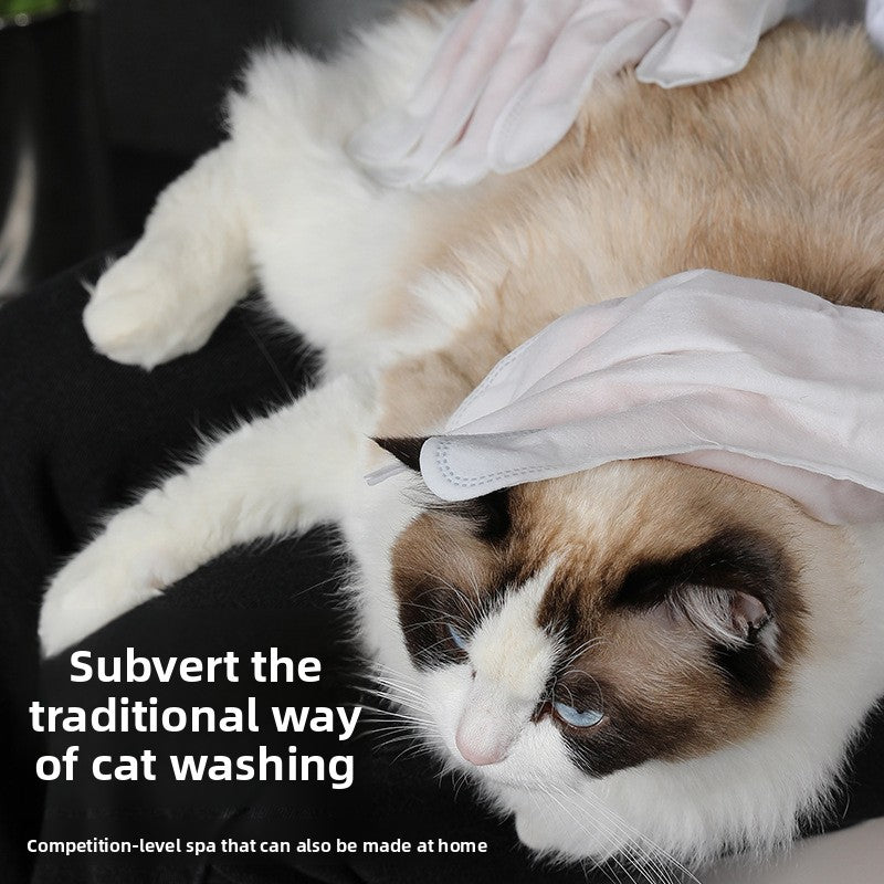 Disposable Pet Cleaning Gloves โ Dog & Cat Bath Wipes, Deodorizing, Grooming & Massage Mitts