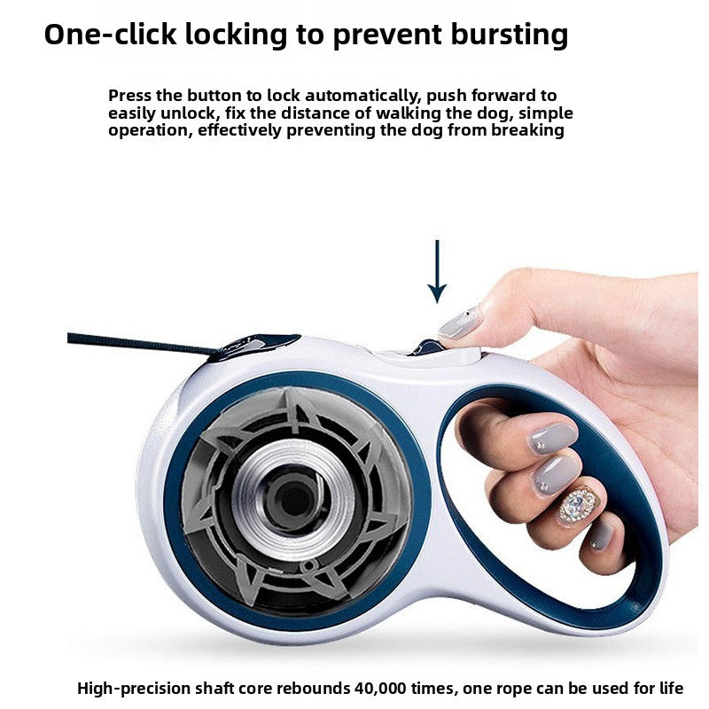 Automatic Retractable Dog Leash â 5M Durable Pet Walking Rope with One-Button Lock for Small & Medium Dogs