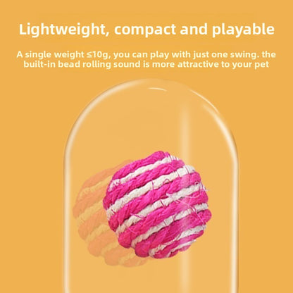 Sisal Cat Toy Ball – Interactive Chew & Play Toy for Cats, Boredom Relief, Teeth Cleaning, Stress Reduction